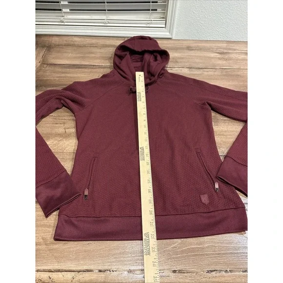 Rank 45 Hoodie Womens Xs BurgundyPockets Hooded Pullover Sweatshirt - Picture 7 of 9